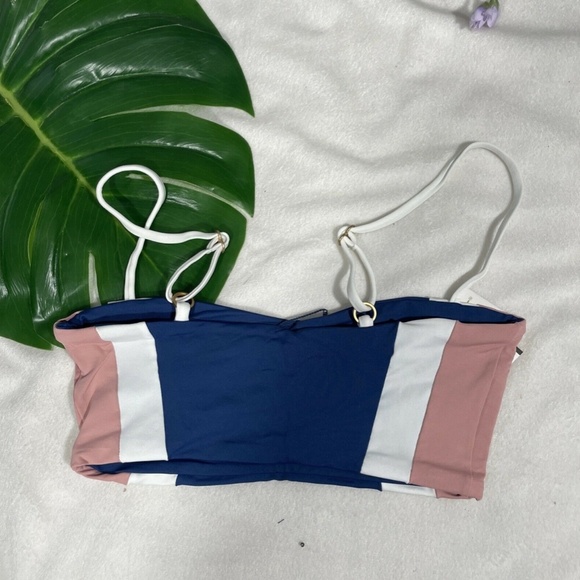 NWT‎ L Space [ SZ XS ] Rebel Bandeau Bikini Top Indigo Primrose Blue - Picture 8 of 12